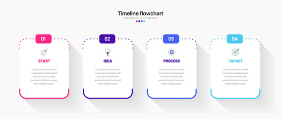 Timeline infographic design with options or steps. Infographics for business concept. Can be used for presentations workflow layout, banner, process, diagram, flow chart, info graph, annual report.