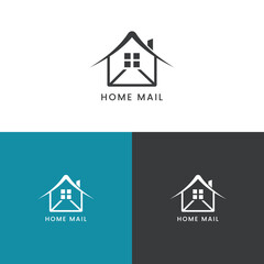 home mail logo design 