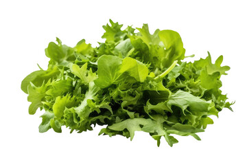 Obraz premium Green leaves salad for healthy food concept on transparent background. Generative Ai