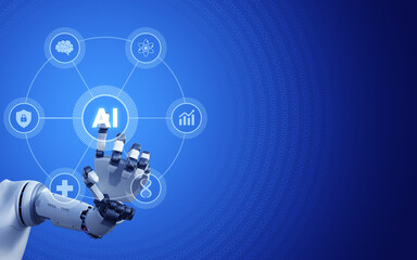 Artificial Intelligence Automation Network Concept