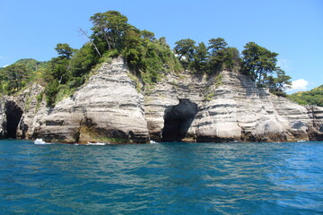 西伊豆堂ヶ島 天窓洞の入り口 伊豆半島ジオパーク