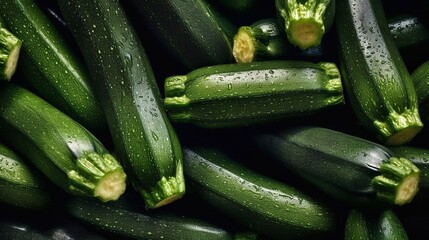 Green and yellow zucchini background