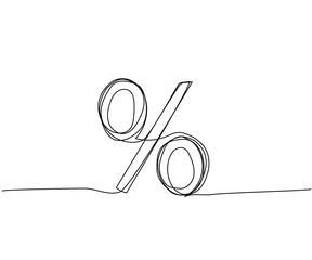 Interest, interest rate, loan, deposit one line art. Continuous line drawing of bank, money, finance, financial, payment, data, savings, economic, wealth, credit