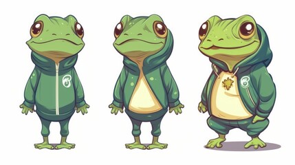 Illustration of a frog person
