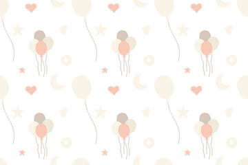 seamless pattern with balloons
