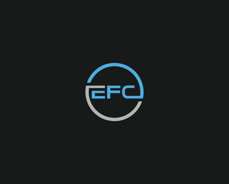 Abstract letter EFC logo with circle design
