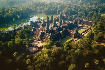 Angkor wat Ariel view