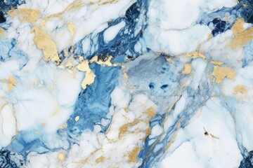 Blue Gold Seamless marble texture pattern