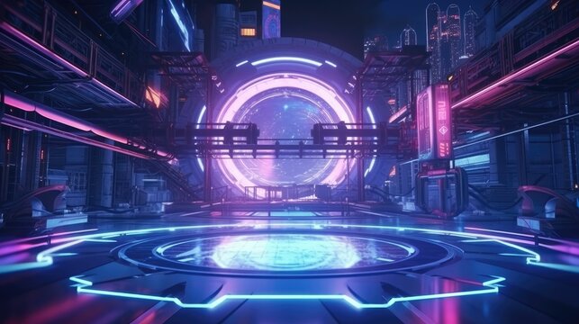 3D Rendering Illustration of Gaming Background Abstract