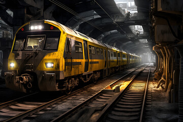 Naklejka premium train in motion