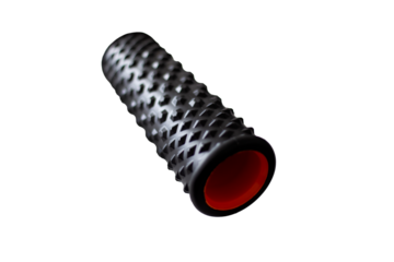 Rubber massage roller on transparent background