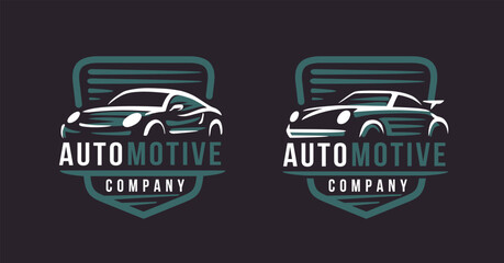 Fototapeta premium Car abstract emblem vector. Auto silhouettes