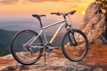 Fototapeta na wymiar bicycle on the mountain