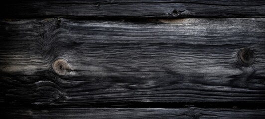 Wood black background, dark wooden abstract texture. Generative AI.