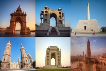 Famous landmarks and monuments around the world