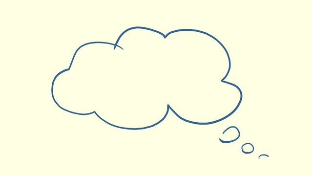 Gedankenblase, denken, Wolke, Cloud, Notiz, Handschrift, Skizze, Scribble