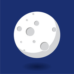 moon simple flat design vector