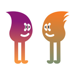 illustration of a character man and women with an idea