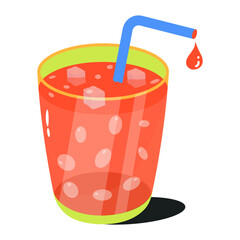 Pack of Drinks Flat Icons 

