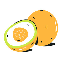 Fototapeta premium Check out flat icon of kiwi fruit 