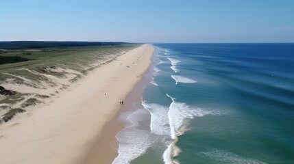 Aerial view of Cape Cod National Seashore beach and ocean