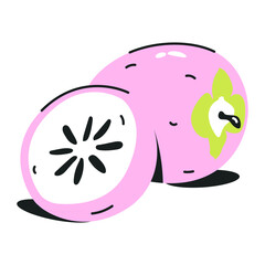 Flat icon of jiro persimmon