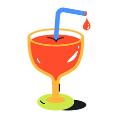 Pack of Drinks Flat Icons 

