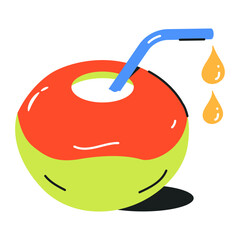 Pack of Drinks Flat Icons 

