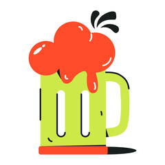 Pack of Drinks Flat Icons 

