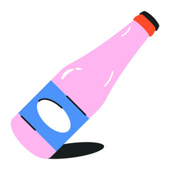 Pack of Drinks Flat Icons 

