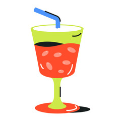 Pack of Drinks Flat Icons 

