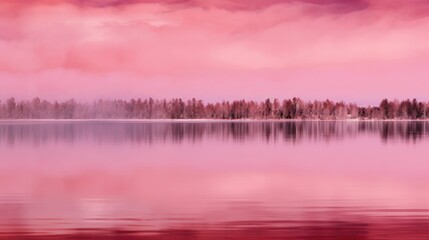 Fototapeta premium Abstract pink lake