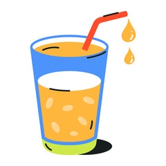 Pack of Drinks Flat Icons 

