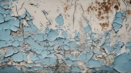 Gray blue brown beige abstract grunge background. Cracked concrete floor. Dusty blue color. Generative AI.