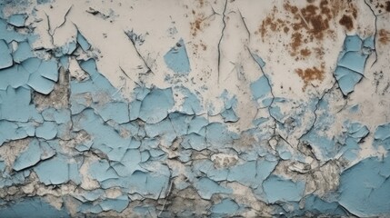 Obraz premium Gray blue brown beige abstract grunge background. Cracked concrete floor. Dusty blue color. Generative AI.