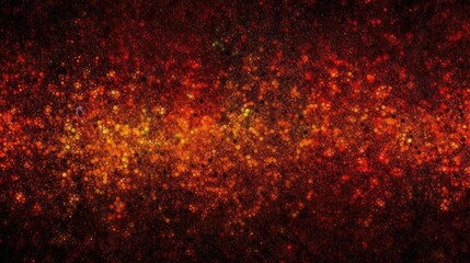 Fototapeta na wymiar Black orange red brown glitter shiny abstract background for design. Dark. Twinkling glow stars effect. Fantastic, fantasy. Like outer space, night sky, universe. Generative AI.