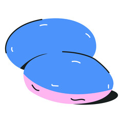 A flat icon of pistachios