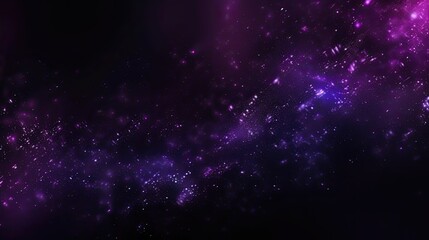 Fototapeta premium Black dark deep purple abstract shiny background for design. Color gradient. Glitter, sparkle, shimmer.Like outer space, the universe, the night sky with stars. Generative AI.
