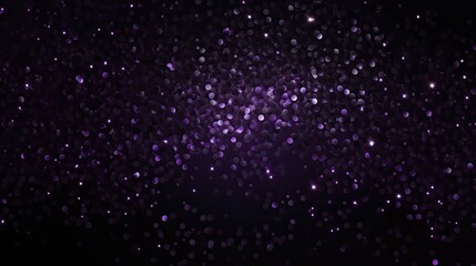 Obraz premium Black dark deep purple abstract shiny background for design. Color gradient. Glitter, sparkle, shimmer.Like outer space, the universe, the night sky with stars. Generative AI.