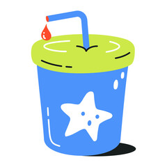 Check flat icon of milk box 