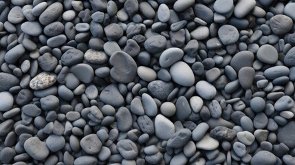 Fototapeta na wymiar Gray blue pebbles texture. Wet small stones background for design. Generative AI. 
