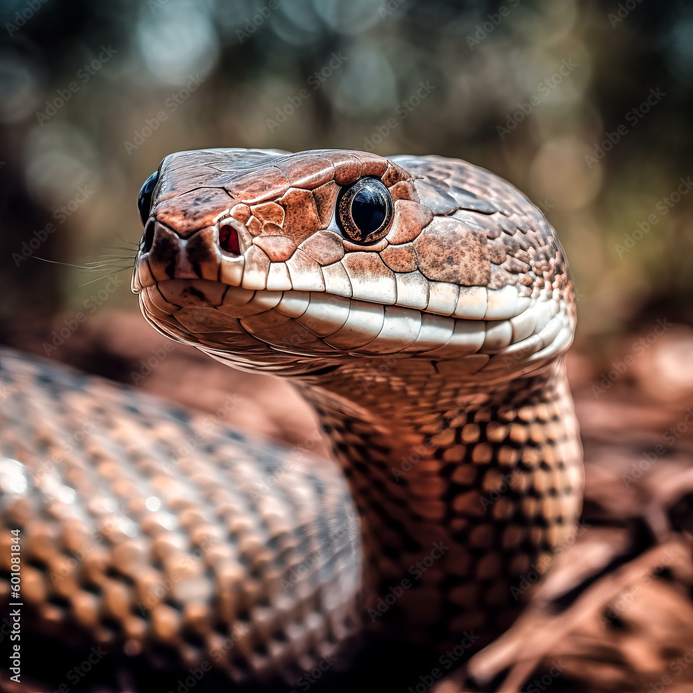 Poster the inland taipan was featured in a png file, with a unique identifier - generative ai.