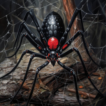 A redback spider was rendered using generative AI technology - generative ai,