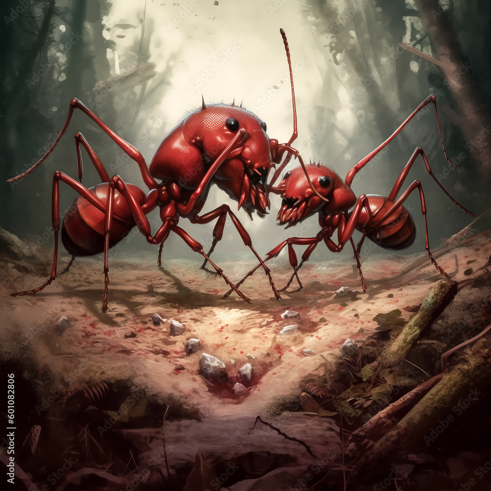 Poster bull ants were generatively generated by ai- generative ai.