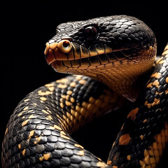 Fototapeta premium The image of tiger and snake was generated by generative ai - generative ai