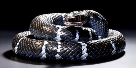 A black mamba snake image was generated using AI - generative ai. - obrazy, fototapety, plakaty