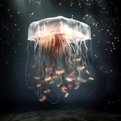 A picture of a box jellyfish was generated - generative ai.