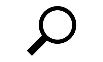 Magnifying Glass Glyph Vector Icon, Symbol or Logo.