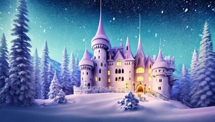 Fototapeta premium castle in the winter