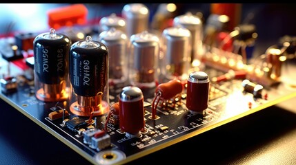 Fototapeta na wymiar Close-up of electronic circuit board